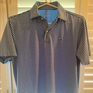 Vineyard Vines Performance Whale Blue Shirt New